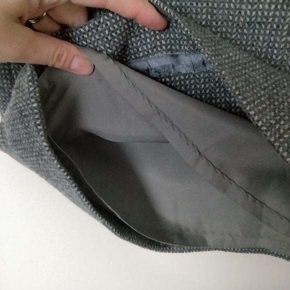 Vintage Pendleton Wool Midi Skirt Pure Virgin Wool Made USA Size 12 Grey Twill - Picture 3 of 6